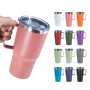 Custom logo 20oz Multi-colored Metal Hot Cold Drink Beer Cup Stainless Steel Vacuum Insulated Tumbler Coffee Travel Mug