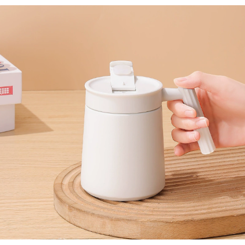 316 Stainless Steel Insulated Cup Office Simple Handle Coffee Mug New Direct-drinking Bottle