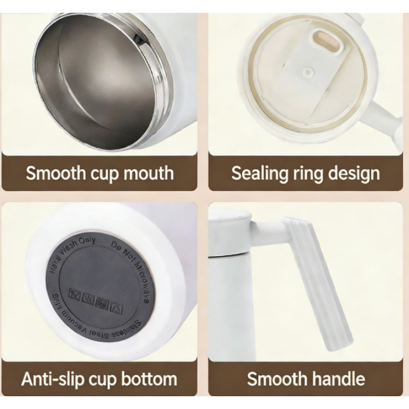 316 Stainless Steel Insulated Cup Office Simple Handle Coffee Mug New Direct-drinking Bottle