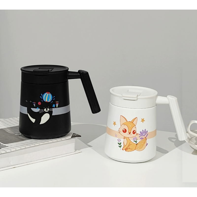 316 Stainless Steel Insulated Cup Office Simple Handle Coffee Mug New Direct-drinking Bottle