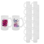 Free Shipping USA Warehouse 24pcs/ctn 16oz Sublimation Frosted Beer Mug with Handle Glass Frosted 16oz Beer Mug