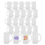 Free Shipping USA Warehouse 24pcs/ctn 16oz Sublimation Frosted Beer Mug with Handle Glass Frosted 16oz Beer Mug