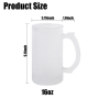Free Shipping USA Warehouse 24pcs/ctn 16oz Sublimation Frosted Beer Mug with Handle Glass Frosted 16oz Beer Mug