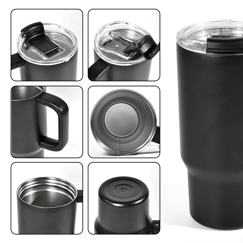 Custom Tumbler Colorful Lid 18oz Powder Coated Double Wall Vacuum Insulated Stainless Steel Water Bottle Travel Mug