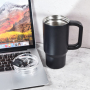 Custom Tumbler Colorful Lid 18oz Powder Coated Double Wall Vacuum Insulated Stainless Steel Water Bottle Travel Mug