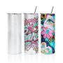 RTS Stocked 20oz Powder Rough Glitter Stainless Steel Blank Sublimation Tumbler