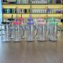 DSY New 16oz 20oz Pre-drilled Double Wall Plastic Snow Globe Tumbler Cup with Handle and Colored Plastic Lids and Straw