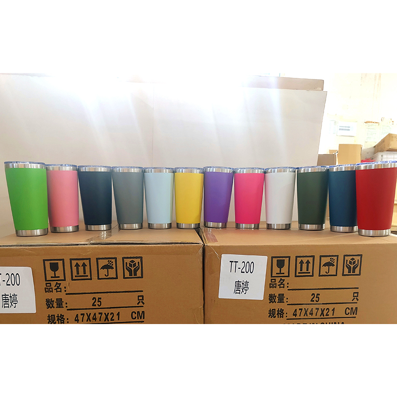 RTS US 20oz Travel Car Tumbler Mix Colors Powder Coated Tumbler Travel Mug Stainless Steel Vacuum Mug Laser Tumbler Insulated