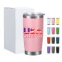 RTS US 20oz Travel Car Tumbler Mix Colors Powder Coated Tumbler Travel Mug Stainless Steel Vacuum Mug Laser Tumbler Insulated