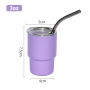 RTS 108pcs/ctn USA Warehouse Stocked Mini 3oz Shotglass Tumbler Cup Shot Stainless Steel Beer Mug with Metal Straw 12 Colors Mix