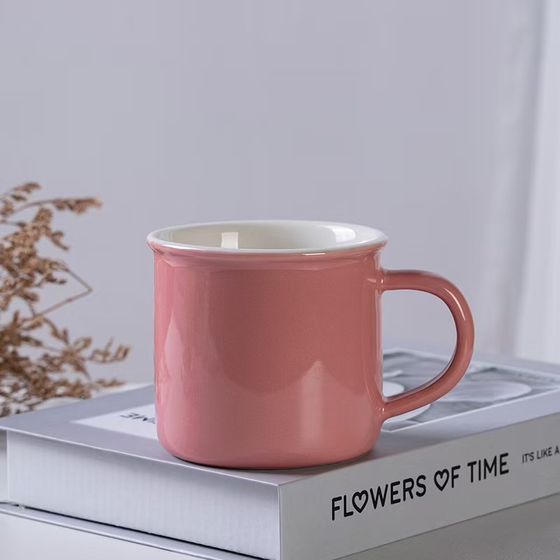 Low Quality Custom Logo High Quality Imitation Enamel Ceramic Mug Personalized Printing Ceramic Coffee Mugs for Gift