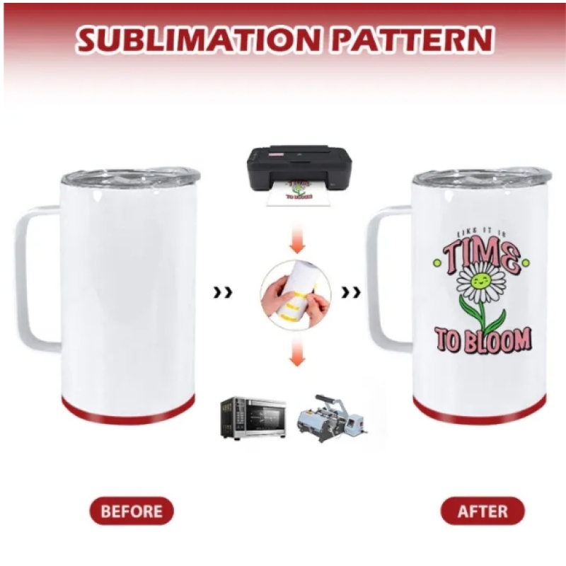 China RTS 14oz Sublimation Coffee Mug W/ Storage Bottom Car Cup Insulation Stainless Steel Tumbler for Heat Press Printing