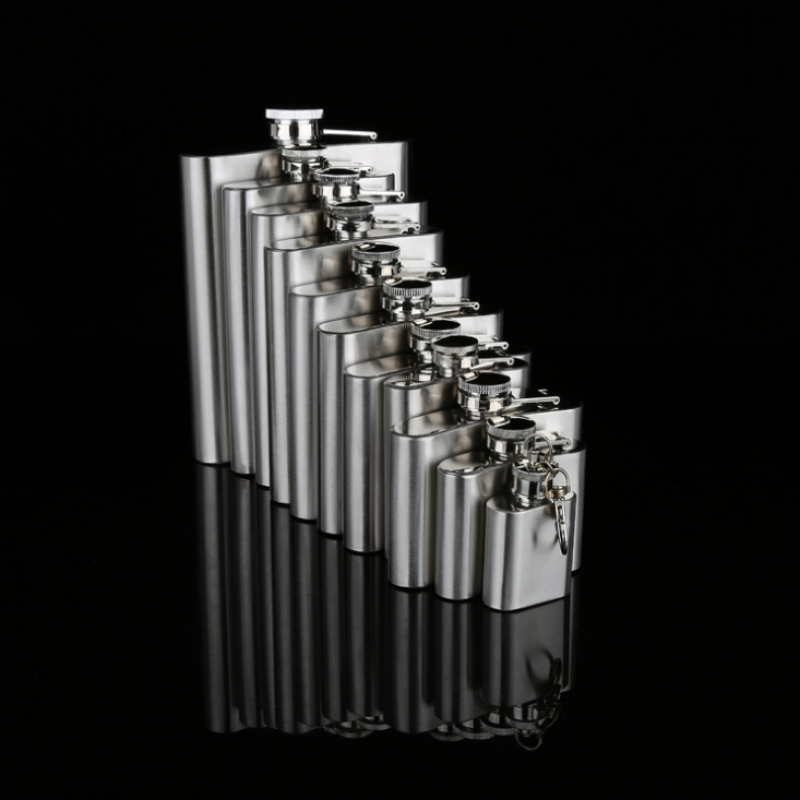 Wholesale Portable Multiple Capacities Stainless Steel Hip Flask Customized  Pocket Liquor Whiskey Bottle for Men