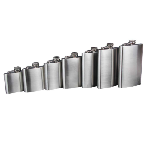 Wholesale Portable Multiple Capacities Stainless Steel Hip Flask Customized Pocket Liquor Whiskey Bottle for Men