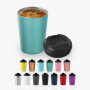 Custom Logo 12oz Portable Thermal Insulated Leak Proof Reusable Coffee Tumbler Stainless Steel Mug for Gifts