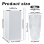 RTS China Warehouse 24oz Double Wall Plastic Cup BPA Free Clear Snow Globe Tumbler Predrilled Hole Mug with Plastic Straw Plug