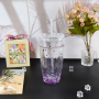 RTS China Warehouse 24oz Double Wall Plastic Cup BPA Free Clear Snow Globe Tumbler Predrilled Hole Mug with Plastic Straw Plug