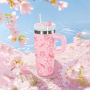 14 oz Tumbler with Handle and Straw Kids Stainless Steel Double Layer Insulated Mug Reusable Stainless Steel Water Bottle