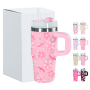 14 oz Tumbler with Handle and Straw Kids Stainless Steel Double Layer Insulated Mug Reusable Stainless Steel Water Bottle