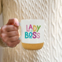 RTS US Stocked Glossy 15oz Sublimation White Ceramic Mug with Handle Black Plastic Lid and Bamboo Tray Cork Bottom 36pcs/ctn