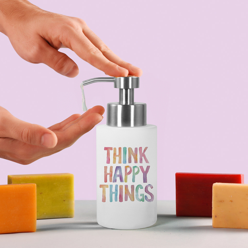 New Sublimation Stainless Steel Product 550ml Hand Soap Dispenser Press Bottle for Kitchen and Bathroom China Warehouse Stocked