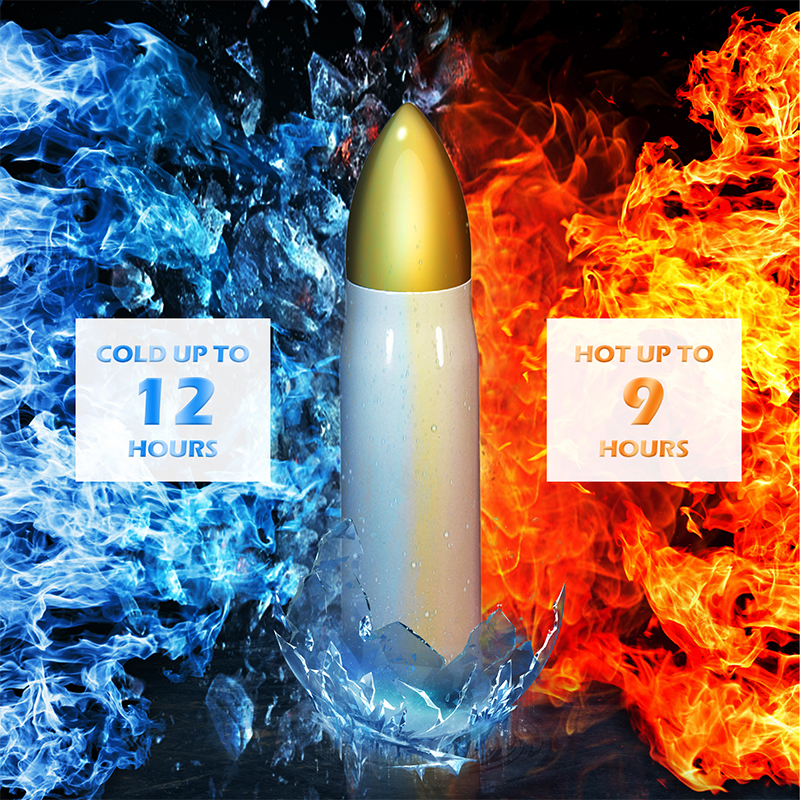 RTS US 25PCS/CTN 500ml Sublimation Blanks Bullet Tumbler With Gold Lid 500ml Stainless Steel Vacuum Insulated