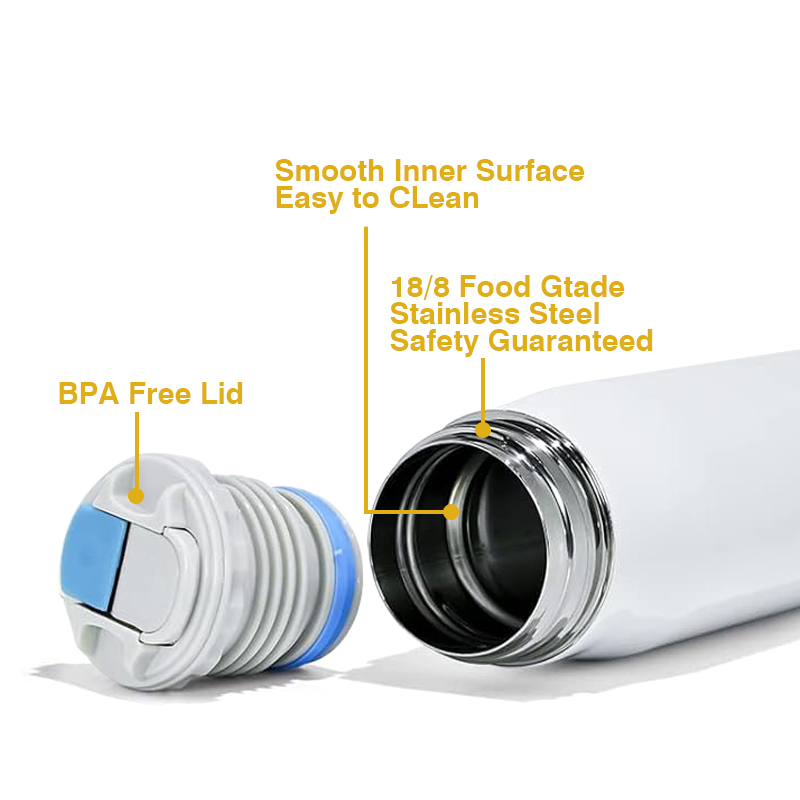 RTS US 25PCS/CTN 500ml Sublimation Blanks Bullet Tumbler With Gold Lid 500ml Stainless Steel Vacuum Insulated
