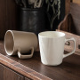 500ml Vintage Style Relief Ceramic Mug Simple Advanced Sense Cup Household Large Capacity Water Cup