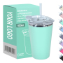 Plastic-Exterior & Steel-Interior for Grip & Insulation 420ml Travel Coffee Mug Driving-Designed Car Tumbler