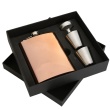8oz rose golden hip flask gift set