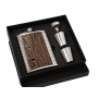 Factory Supply Wine Flask Set 7oz 8oz Colored Black Leather Stainless Steel Funnel Hip Flask Whiskey Russian Liquor Wine Flask