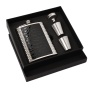 Factory Supply Wine Flask Set 7oz 8oz Colored Black Leather Stainless Steel Funnel Hip Flask Whiskey Russian Liquor Wine Flask