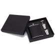 7oz painted black hip flask 2 funnel gift set