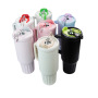 Custom Logo 40oz Tumbler Stainless Steel 304 Vacuum Double Walled Travel Mug Powder Coated Tumbler with Handle Keychain Lid