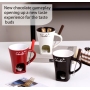 Custom 130ml Mugs Ice Cream Cheese Chocolate Melting Furnace Creative Ceramic Cup with Fork for Candle Placement Heating Furnace