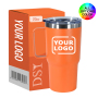 Custom Logo 20oz Tumbler Stainless Steel Vacuum Travel Mug with Handle Cute Design Mug Lid and Straw Water Bottle