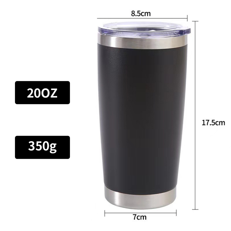 Custom Logo 20oz Tumbler Stainless Steel Vacuum Travel Mug with Handle Cute Design Mug Lid and Straw Water Bottle