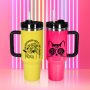 Small Pack  Ready for Shipping 40oz Neon Color H2.0 Sublimation Tumblers With Handle 12pcs/case