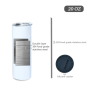US Warehouse RTS 20oz Sublimation Blanks Tumbler Double Wall Stainless Steel Straight Cup With Plastic Metal Straw Rubber Bottom