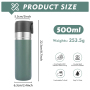 Custom LOGO 500ml Outdoor Portable Vacuum Sports Water Bottle Stainless Steel Insulated 17oz Coffee Tumbler