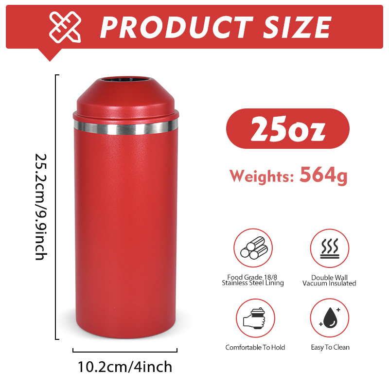 25oz Stainless Steel Insulated Double Walled Vacuum Wine Chiller Wine Bottle Cooler and Champagne Ice Bucket Tumbler Insulated