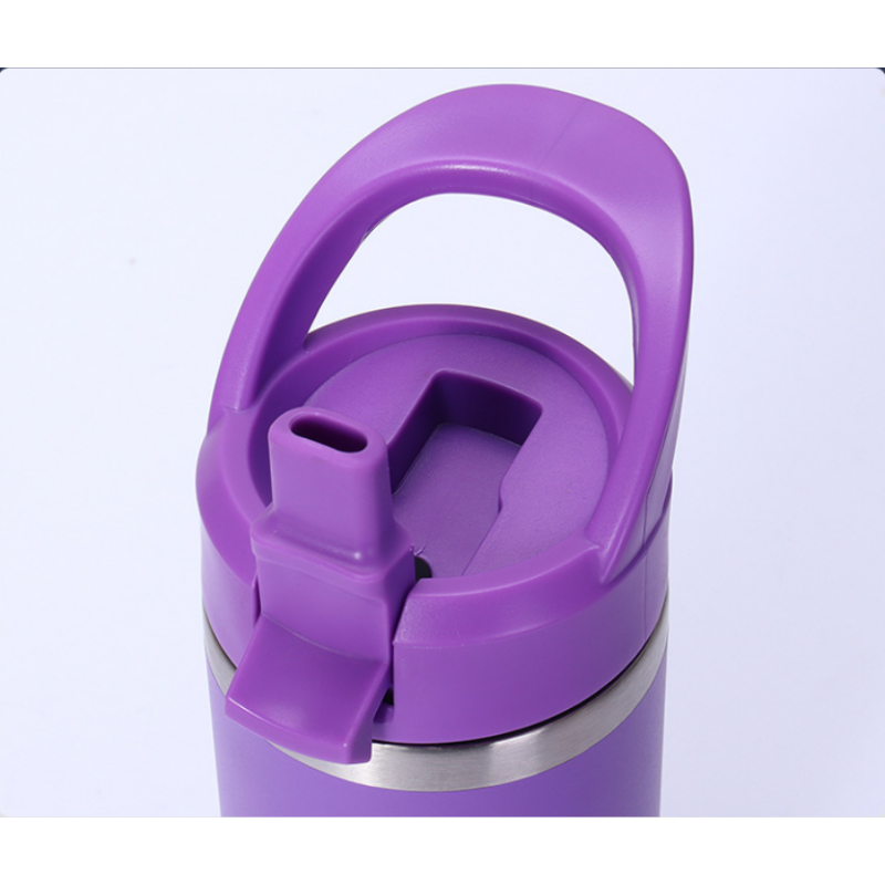 Custom Logo Portable 12oz Car Cup 304 Stainless Steel Insulated Bottle Personalized Hand-held Straw Tumbler