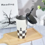 Custom logo Powder Coated 450ml Regular Stainless Steel Tumbler Powder Coated Double Wall Coffee Travel Car Mugs Tumblers