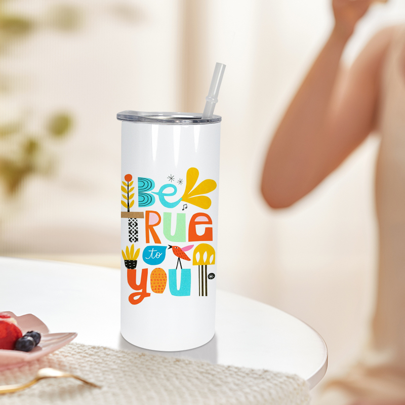 RTS US Stocked 50pcs/ctn Flat Edge 15oz Sublimation Tumbler Double Wall Stainless Steel Cup Straight Kids Bottle Clear Lid