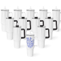 Free Shipping USA Warehouse Small Pack 12pcs/ctn 40oz Sublimation White Tumbler 6pcs Black 6 Pcs All White Mixed in a Box