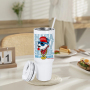Free Shipping USA Warehouse Small Pack 12pcs/ctn 40oz Sublimation White Tumbler 6pcs Black 6 Pcs All White Mixed in a Box