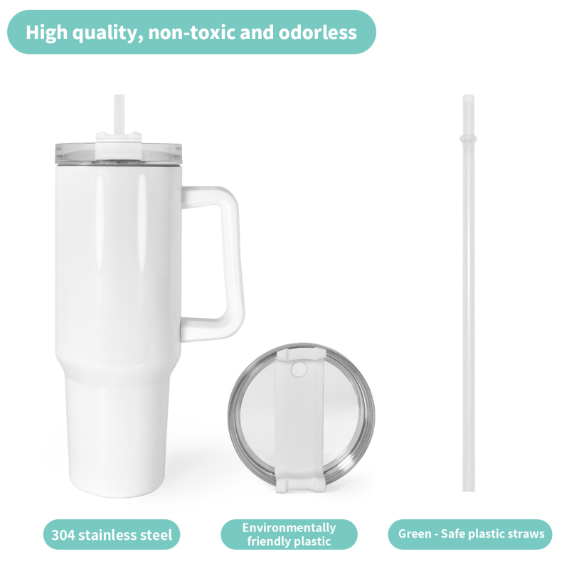 Free Shipping USA Warehouse Small Pack 12pcs/ctn 40oz Sublimation White Tumbler 6pcs Black 6 Pcs All White Mixed in a Box