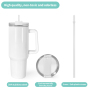 Free Shipping USA Warehouse Small Pack 12pcs/ctn 40oz Sublimation White Tumbler 6pcs Black 6 Pcs All White Mixed in a Box