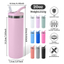 20oz Wholesale Custom Double Wall Vacuum Insulated Travel Coffee Stainless Steel Tumbler Cup With Lids and Straws