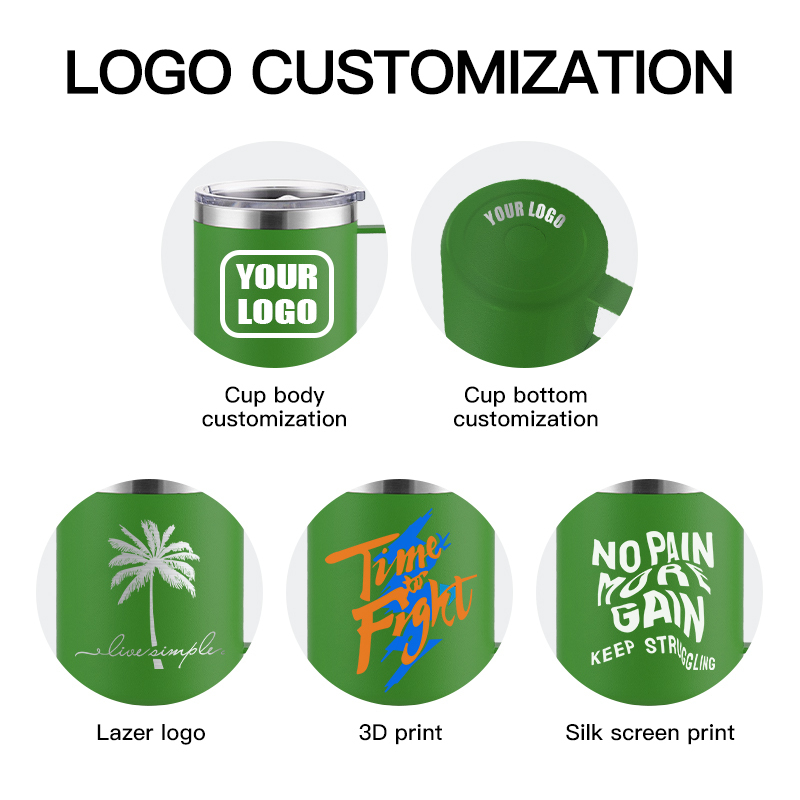 Double Wall Stainless Steel Vacuum Insulated 12oz 14oz 16oz 24oz Coffee Beer Camper Mug Tumbler With Handle